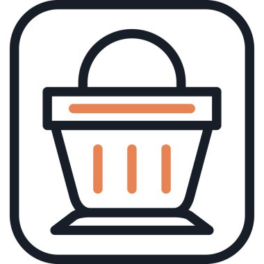 Sepet yemek simgesi ana hatlarıyla