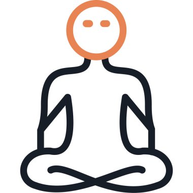 Taslak biçiminde meditasyon yoga simgesi