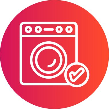 vektör çamaşır makinesi simgesi, vektör illüstrasyon tasarımı, eps