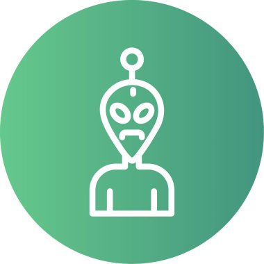 Uzaylı simgesi, vektör illüstrasyonu