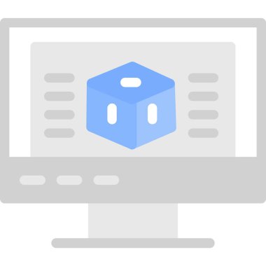 Bilgisayar. Web simgesi basit illüstrasyon