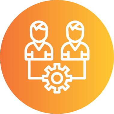 İnsanların vektör simgesi çizimi