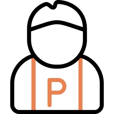 Adamım. Web simgesi basit illüstrasyon