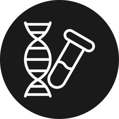 DNA vektör simgesi modern basit illüstrasyon