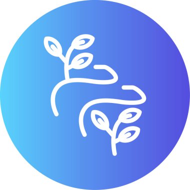 Bir bitki simgesinin vektör illüstrasyonu