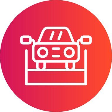 - Araba. Web simgesi basit illüstrasyon