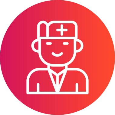 Modern doktor simgesinin vektör çizimi