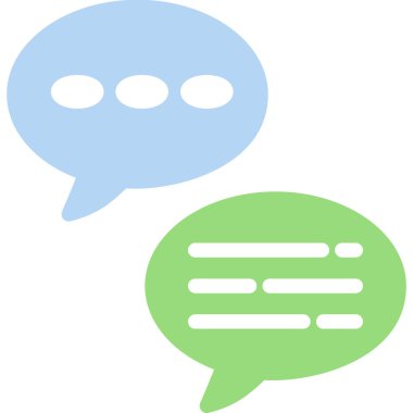 baloncuk sohbet simgesi ana hat biçiminde