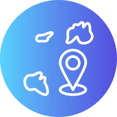 harita simgesinin vektör illüstrasyonu