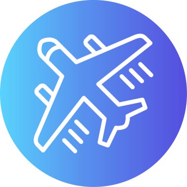 Uçak simgesinin vektör illüstrasyonu