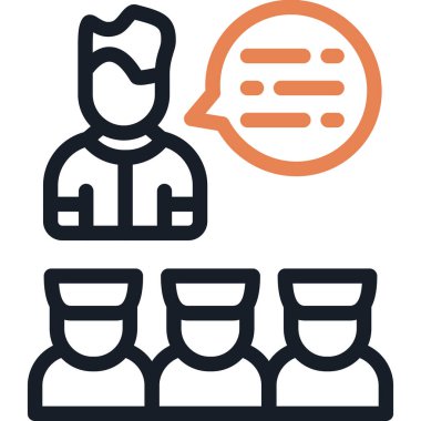 Sohbet iletişim simgesi, vektör illüstrasyonu