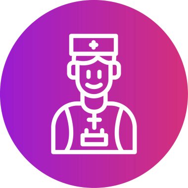 Hemşire simgesinin vektör illüstrasyonu