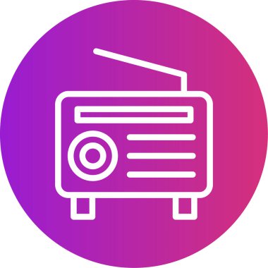 Radyonun vektör illüstrasyonu