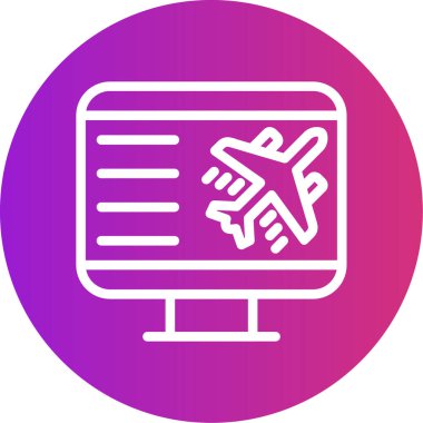 Uçak simgesinin vektör illüstrasyonu