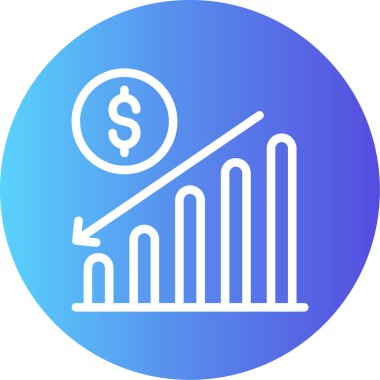 İş ve finans simgesinin vektör illüstrasyonu
