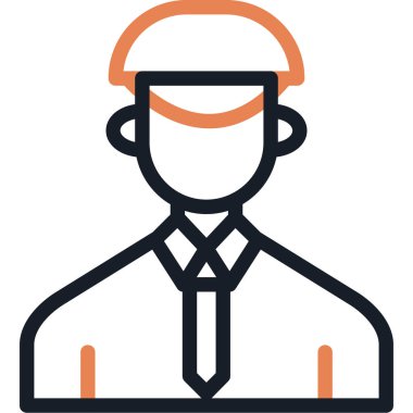 Mühendis. Web simgesi basit illüstrasyon