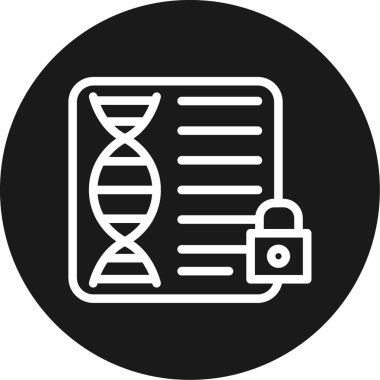 DNA kodu vektör çizgisi tasarımı