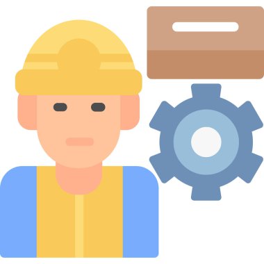 İnşaat işçisi vektör simgesi