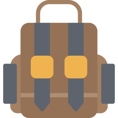 Sırt çantası. Web simgesi basit illüstrasyon