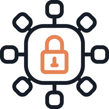 Güvenlik. Web simgesi basit illüstrasyon