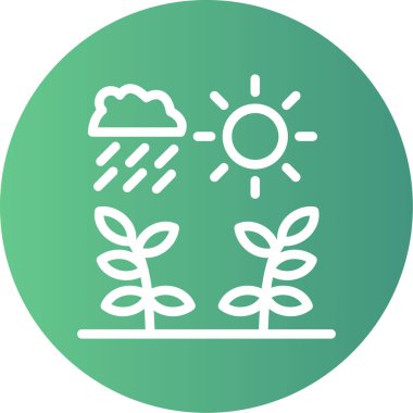 Ekoloji çevresi simgesi - ana hatlar biçiminde