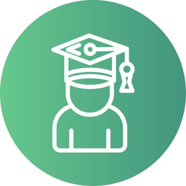 Mezuniyet şapkası ikonu. vektör illüstrasyonu