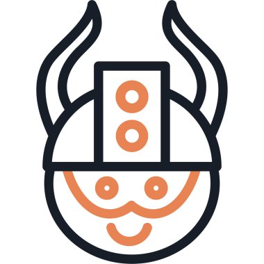 Bir maske simgesinin vektör illüstrasyonu