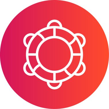 Bir gül simgesinin vektör illüstrasyonu