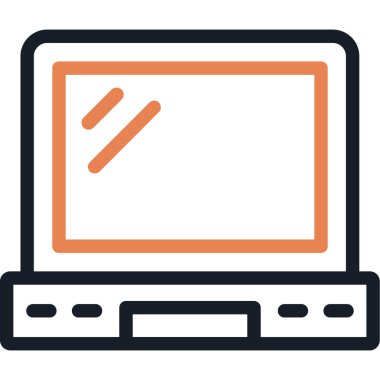 dizüstü bilgisayar simgesi, vektör illüstrasyonu