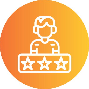 Müşteri denetimi düz vektör simgesi