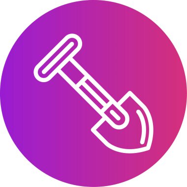 Kürek simgesinin vektör illüstrasyonu