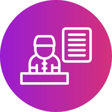 Modern ofis simgesinin vektör illüstrasyonu