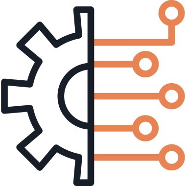 dişli simgesi vektör illüstrasyonu