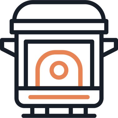 kahve makinesi simgesi ana hat vektörü