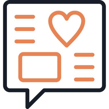 Mesaj var. Web simgesi basit illüstrasyon