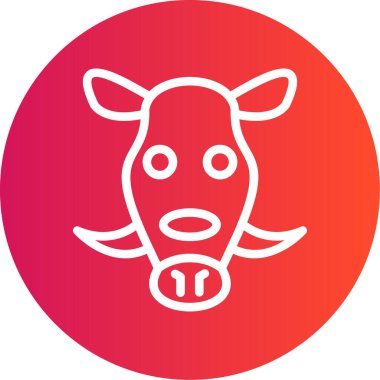 inek simgesi vektör illüstrasyonu