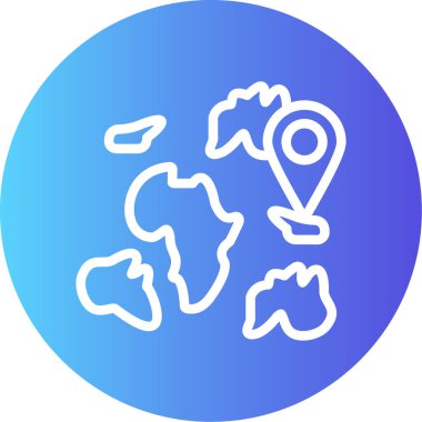 harita simgesinin vektör illüstrasyonu