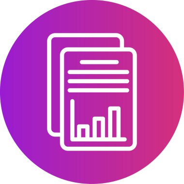 vektör raporu düz simgesi