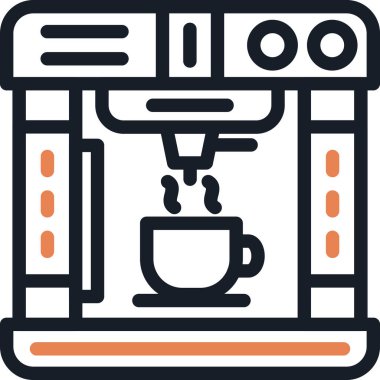 Tasarımda fincan kahve makinesi simgesi
