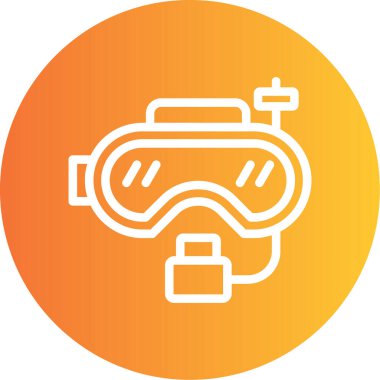 VR gözlük simgesinin vektör illüstrasyonu