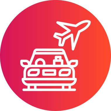 Araba simgesinin vektör illüstrasyonu