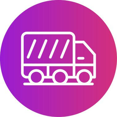 Kamyon simgesinin vektör illüstrasyonu