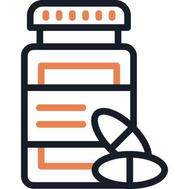 ilaç hapları vektör simgesi modern basit çizgi çizimi