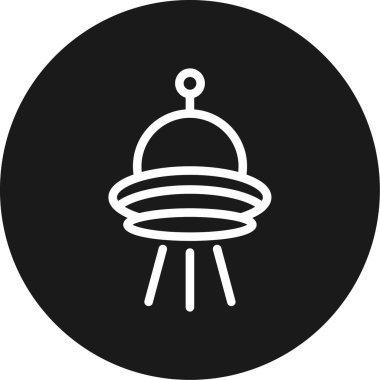 Benzersiz Uydu Vektör Kabartma Simgesi