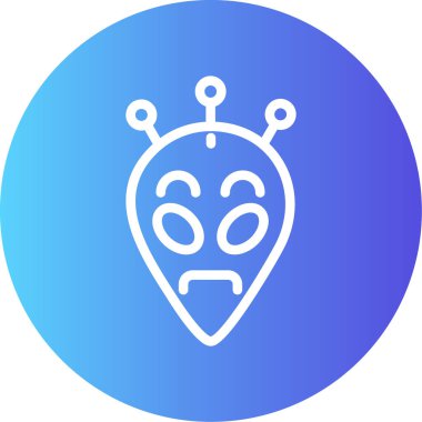 Çemberde yüzü olan bir robot simgesinin vektör çizimi