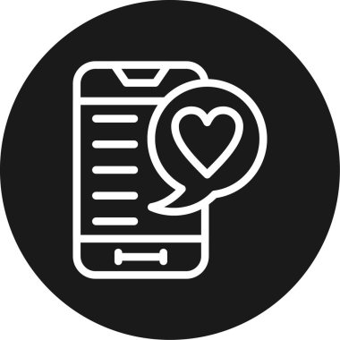 Bir kalp simgesinin vektör illüstrasyonu