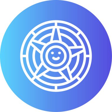 Mavi bir simgenin vektör illüstrasyonu