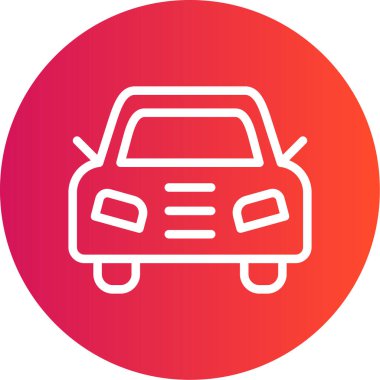 Araba simgesi, basit vektör çizim