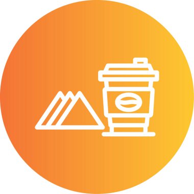 Kahve simgesinin vektör illüstrasyonu