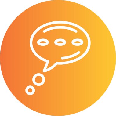 Sohbet simgesi vektör illüstrasyonu